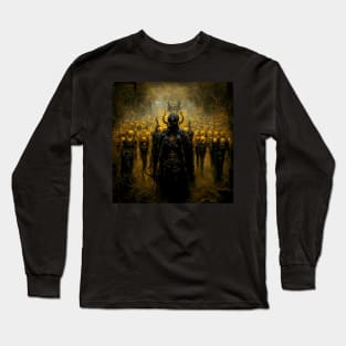 Dark army of the demons | Black and Gold Long Sleeve T-Shirt